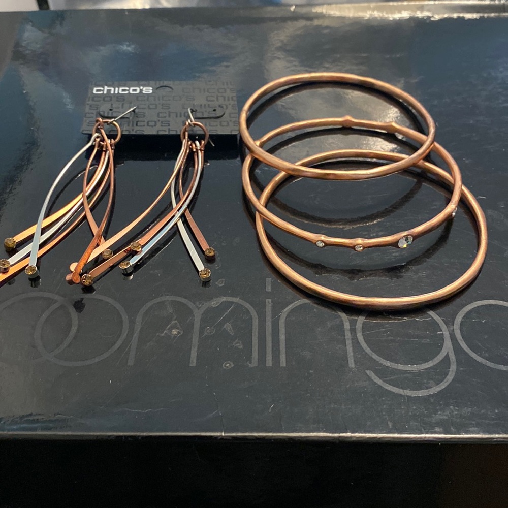 Chico’s set of bracelets and earrings